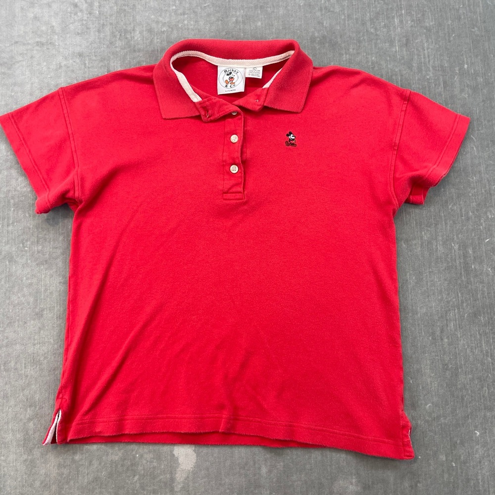 Mickey & Co Kids Large Red Short Sleeve Polo Shirt Vintage‎ Disney J.G. Hook